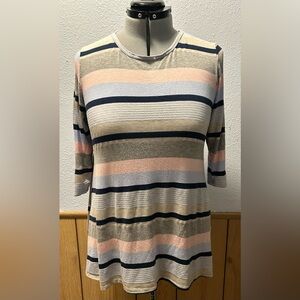 Elegant Striped Long Sleeve Top